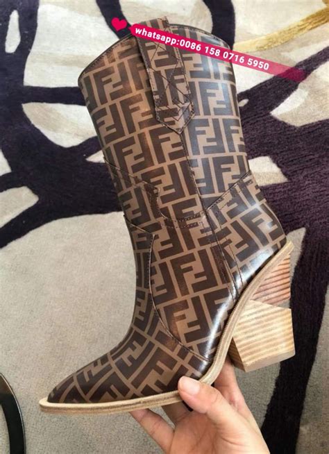 fendi print ugg boots|fendi wedge boots.